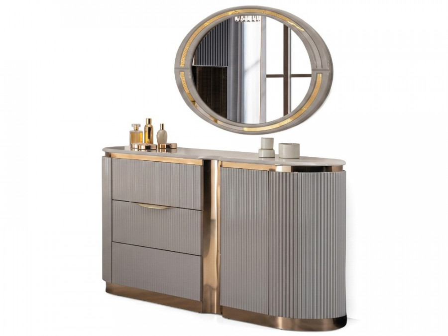 Комод с зеркалом Ницца luxury, мокко