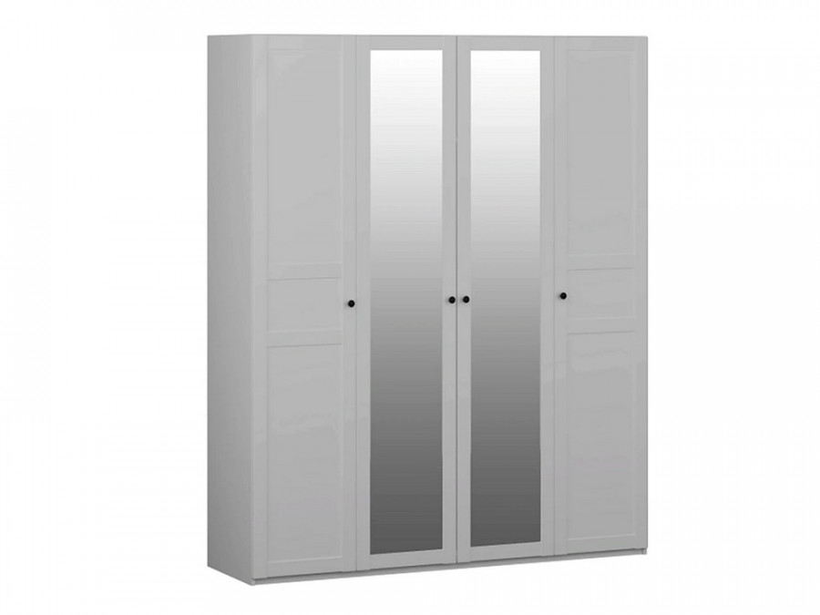 Шкаф 4-х дверный с 2-мя зеркальными дверями Фрея 1800*500*2200 Белый