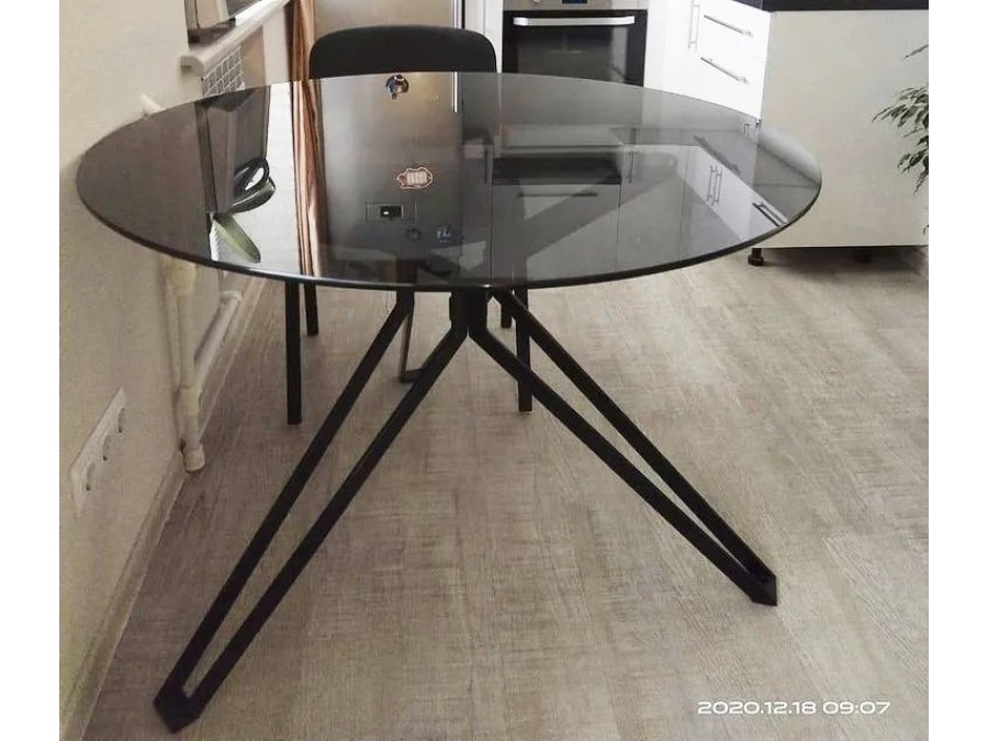 Стол VENETO d-1100 стеклянная столешница