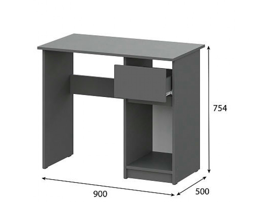 Стол письменный (0,9м) Графит серый